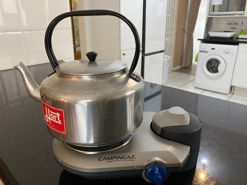 kettle on gas stove